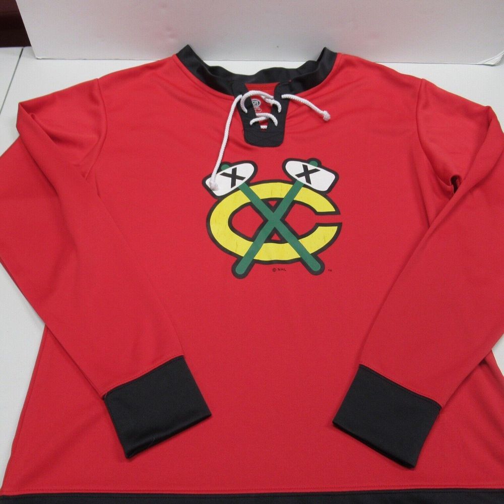 Chicago‎ Blackhawks Jersey Shirt Size Women's XL Polyester Red